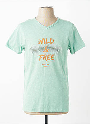T-shirt coupe cintrée manches courtes vert MCS homme