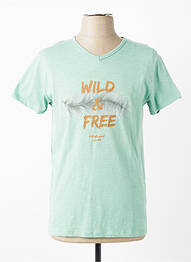 T-shirt coupe cintrée manches courtes vert MCS homme
