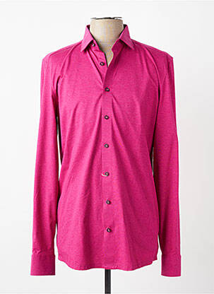 Chemise manches longues poignets boutonnés violet OLYMP homme