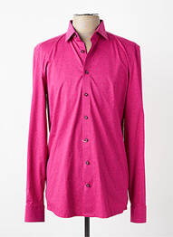 Chemise manches longues poignets boutonnés violet OLYMP homme
