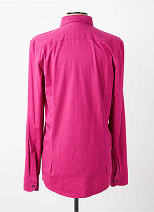 Chemise manches longues poignets boutonnés violet OLYMP homme