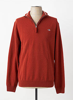 Pull stretch manches longues marron GANT homme
