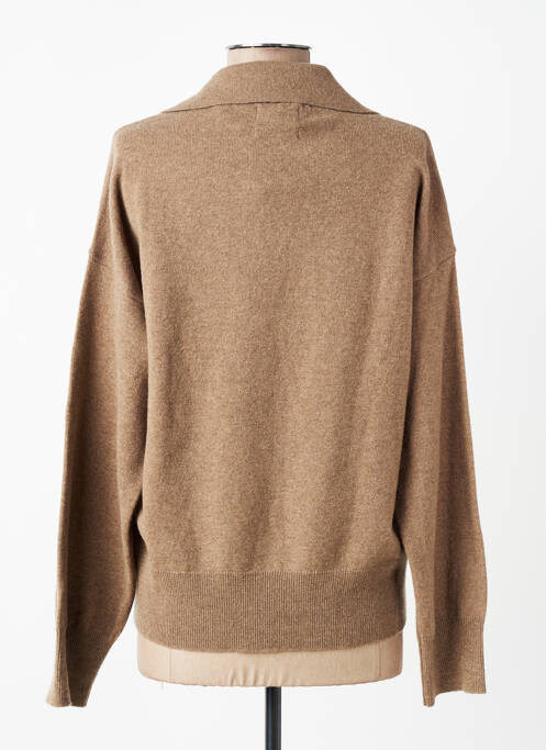 Pull tissage chiné manches longues beige GANT femme