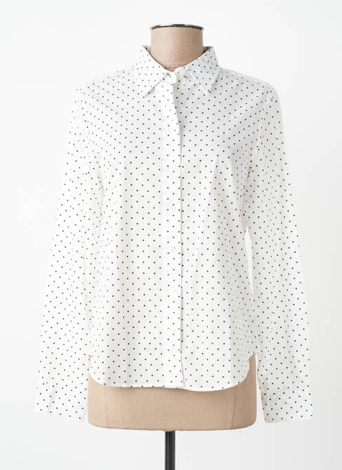 Chemisier coupe cintrée manches longues blanc GANT femme