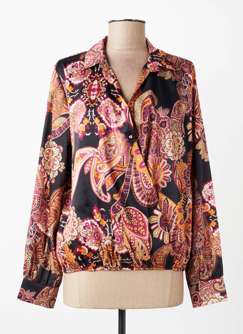 Blouse imprimé fantaisie manches longues orange KOCCA femme