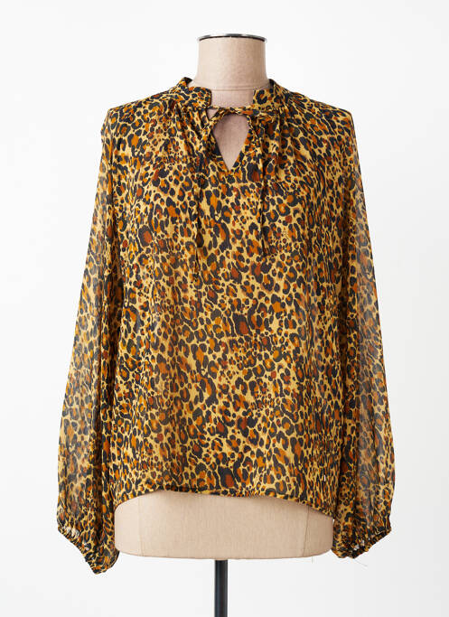 Blouse col rond manches longues beige KOCCA femme