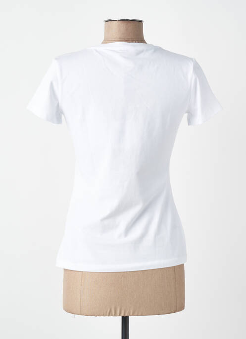 T-shirt sérigraphie avec strass manches courtes blanc LIU JO femme