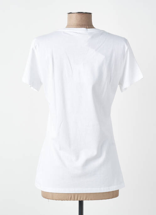 T-shirt sérigraphie avec strass manches courtes blanc LIU JO femme