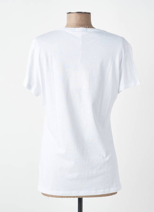 T-shirt sérigraphie avec strass manches courtes blanc LIU JO femme