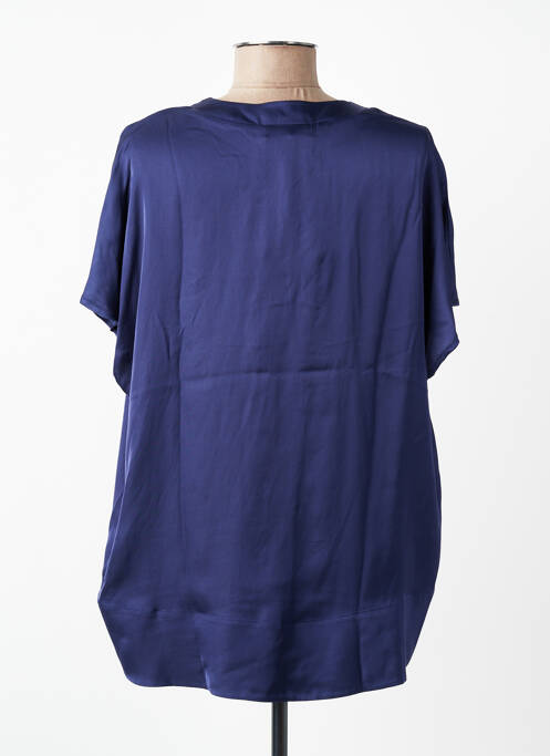 Top coupe fluide manches courtes bleu KOCCA femme