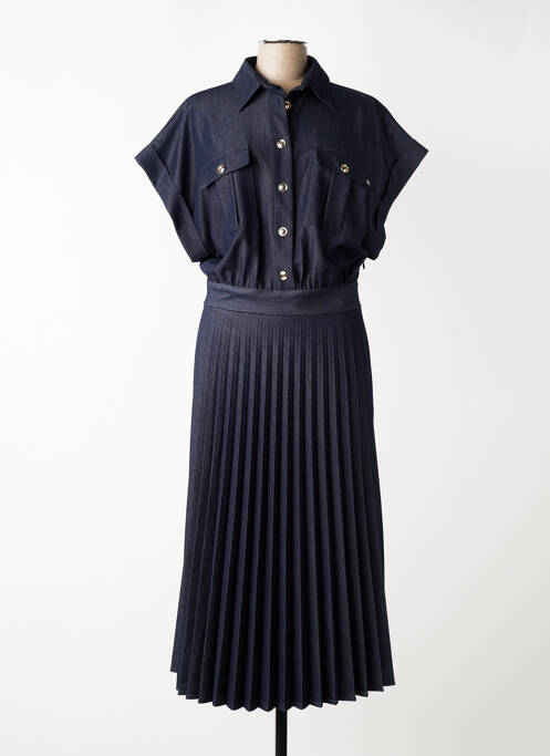 Robe longue manches courtes manches courtes bleu KOCCA femme