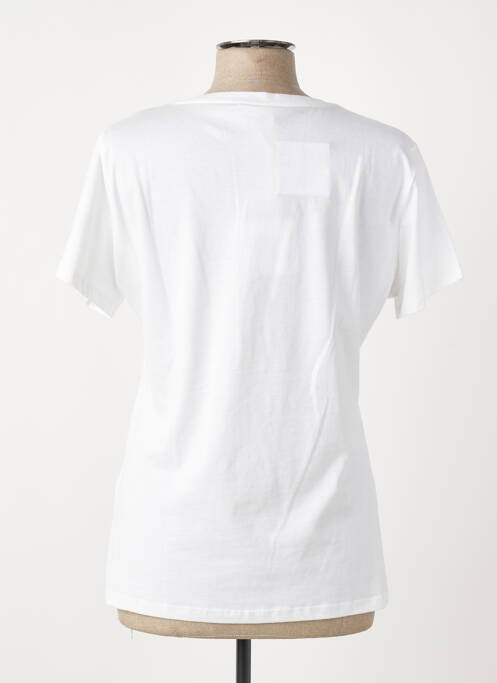 T-shirt sérigraphie avec strass manches courtes blanc LIU JO femme