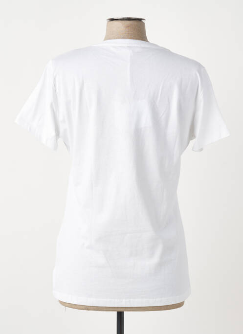 T-shirt sérigraphie avec strass manches courtes blanc LIU JO femme