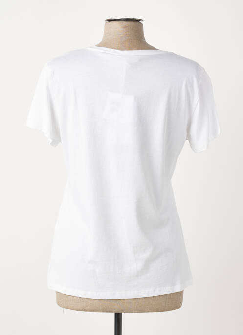 T-shirt sérigraphie avec strass manches longues blanc LIU JO femme