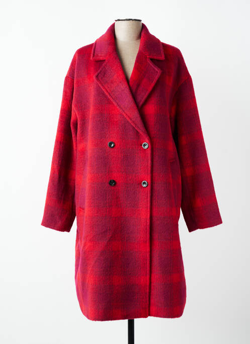 Manteau long coupe droite sans capuche rouge STREET ONE femme