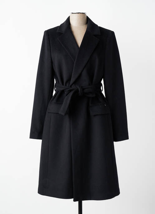 Manteau long coupe cintrée sans capuche noir KOCCA femme