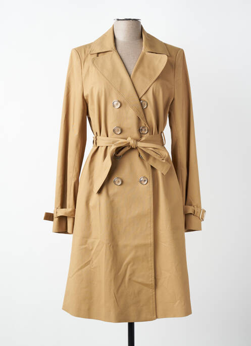 Trench coupe cintrée sans capuche marron KOCCA femme