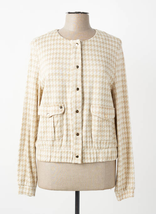 Veste casual col rond beige KOCCA femme