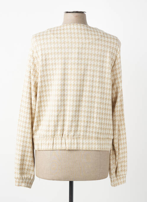 Veste casual col rond beige KOCCA femme