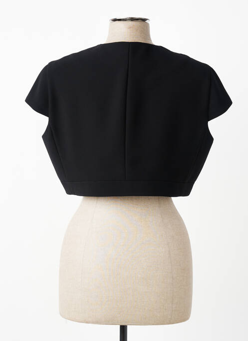 Boléro effet matière satinée noir KOCCA femme