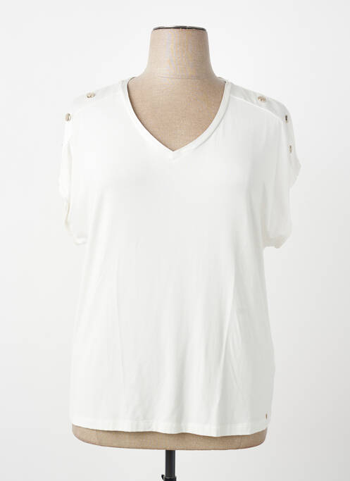 T-shirt col v manches courtes beige KOCCA femme