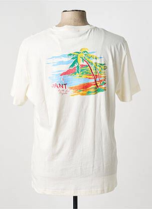 T-shirt stretch manches courtes beige GANT homme