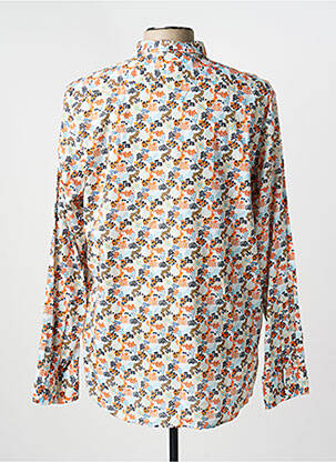 Chemise manches longues coupe cintrée orange MCS homme