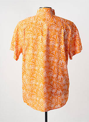 Chemise manches courtes imprimé tie and dye orange MCS homme