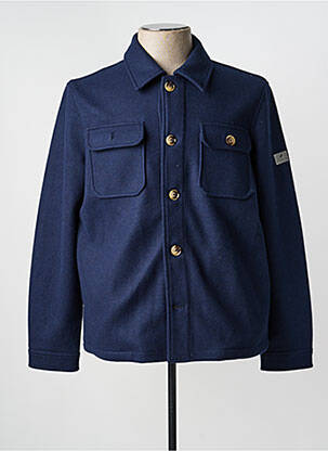 Manteau court col chemisier sans capuche bleu A FISH NAMED FRED homme