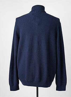 Pull maille souple et aérée manches longues bleu GANT homme