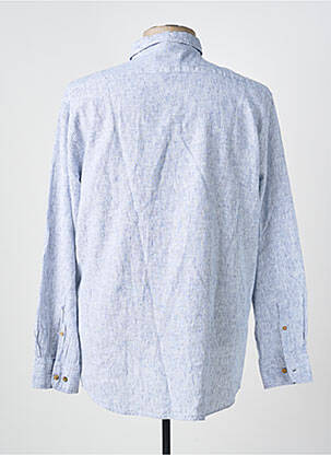 Chemise manches longues imprimé rayures bleu MCS homme