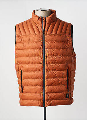 Doudoune poches sans capuche orange MCS homme