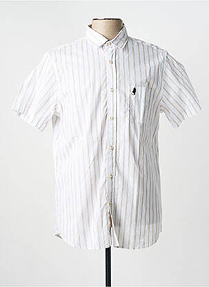 Chemise manches courtes poches beige MCS homme