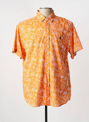 Chemise manches courtes imprimé tie and dye orange MCS homme