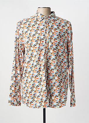 Chemise manches longues coupe cintrée orange MCS homme