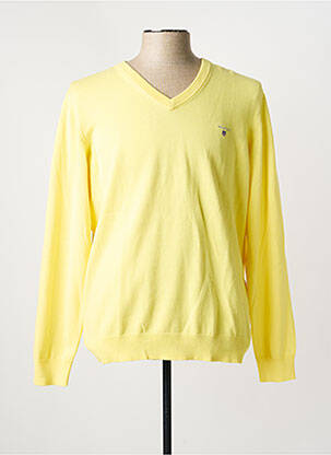 Pull col v manches longues jaune GANT homme