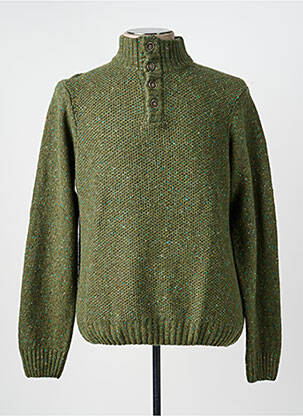 Pull stretch manches longues vert MCS homme