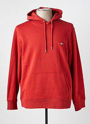 Sweat-shirt à capuche broderie manches longues orange GANT homme