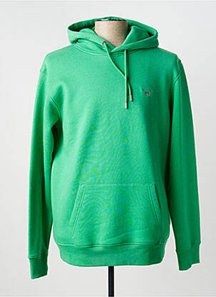 Sweat-shirt à capuche poches manches longues vert GANT homme