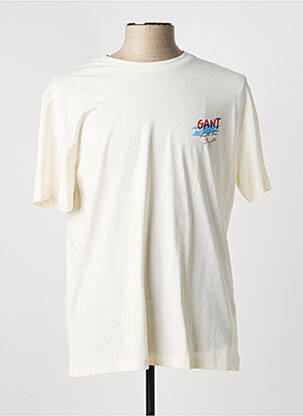 T-shirt stretch manches courtes beige GANT homme