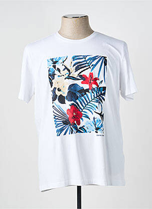 T-shirt coupe cintrée manches courtes blanc PIERRE CARDIN homme