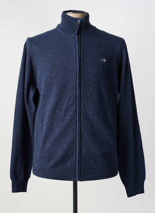 Gilet manches longues tissage chiné bleu GANT homme