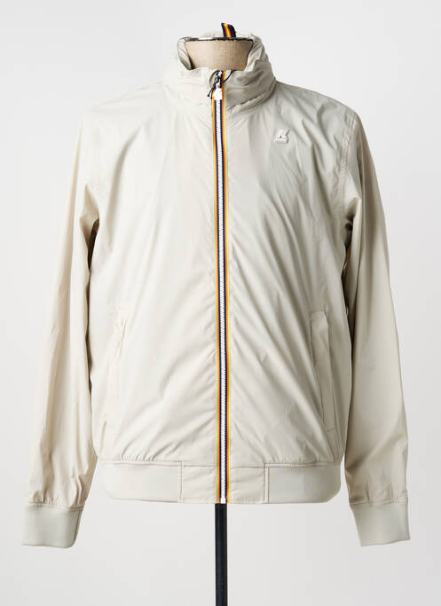Coupe-vent finition intérieure doublure satiné a capuche beige KWAY homme