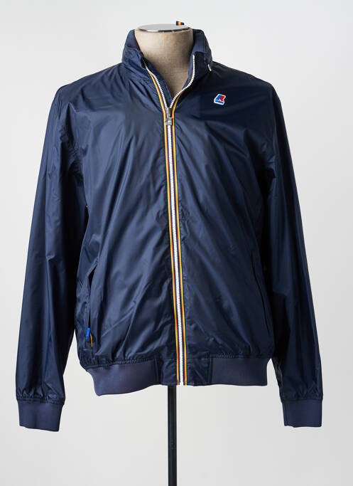 Coupe-vent finition intérieure doublure satiné a capuche bleu KWAY homme