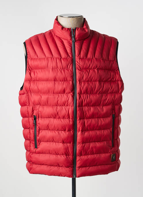 Doudoune poches sans capuche rouge MCS homme