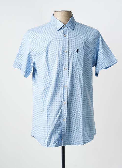 Chemise manches courtes poches bleu MCS homme