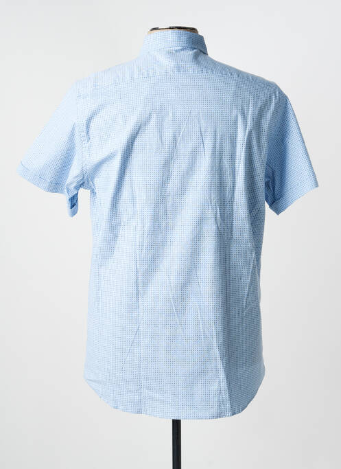 Chemise manches courtes poches bleu MCS homme