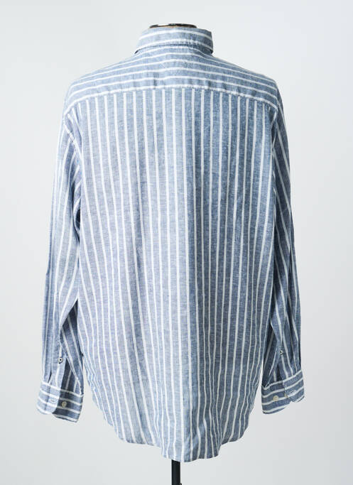 Chemise manches longues imprimé rayures bleu TOMMY HILFIGER homme