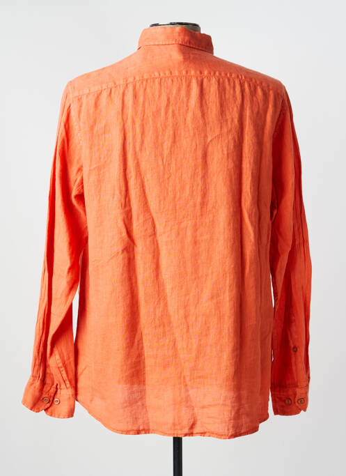 Chemise manches longues coupe cintrée orange MCS homme