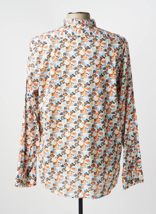 Chemise manches longues coupe cintrée orange MCS homme